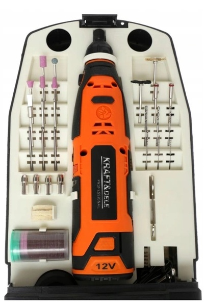 Kraft&dele Polizor mini cu acumulator 5.000-25.000 rotații/min. vârfuri 55 bu...