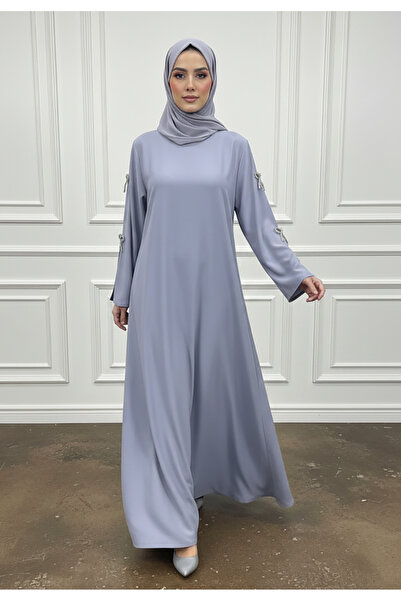 Nukhbaa Serene Elegance Embellished A-Line Abaya-885