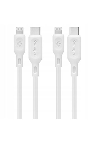 Spigen Cablu DURASYNC MFI USB-C LIGHTNING 100 CM ALB, 2 BUCĂȚI