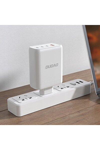 DUDAO ÎNCĂRCĂTOR DE REȚEA A140EU USB-A, 3XUSB-C PD 140W ALB