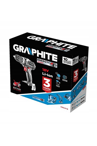graphite Mașină de găurit și înșurubat fără fir, fără perii, Energy+ 18V, Li-...