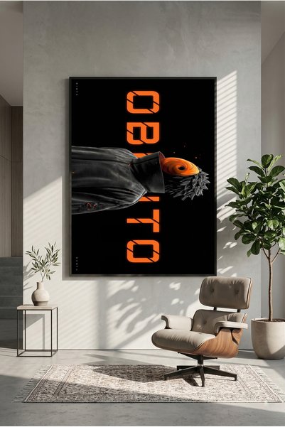 postercraft Poster de artă din lemn Naruto Shippuden Obito Uchiha (fără ramă)