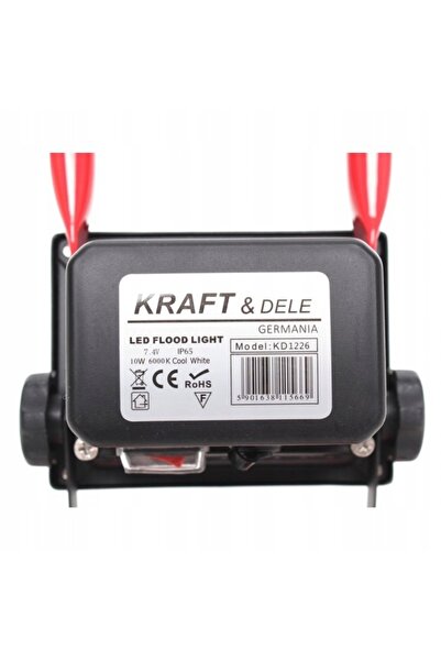 Kraft&dele Proiector halogen LED, lampă de șantier cu stativ, 20W, lumină cal...