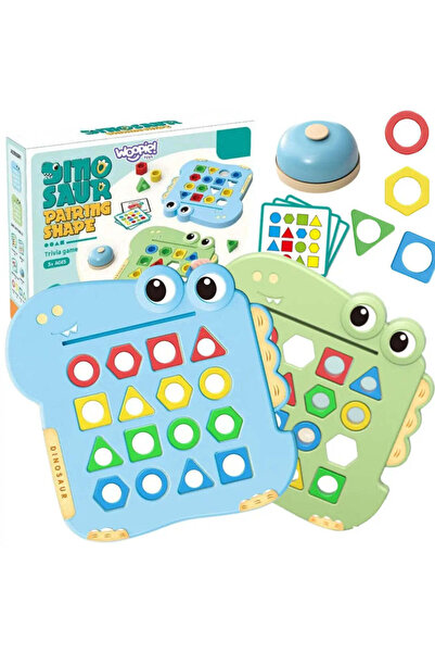 woopie Joc Montessori Dinozaur Woopie, sortare forme si culori, 48 carduri, 3...