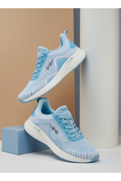 Campus Women's White Low-Top Sneakers - Lightweight with White Sole, Comforta...