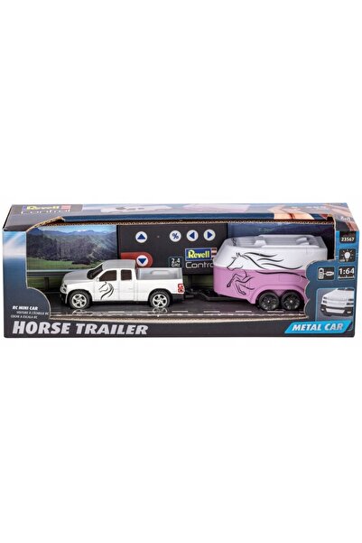 NO BRAND Jucărie mașină RC mini 1:64, camion cu remorcă pentru cai, pentru co...
