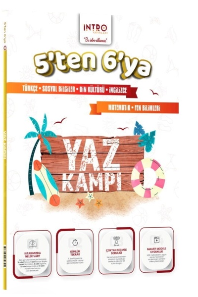 İntro Yayınları 5. Sınıf'tan 6. Sınıf'a Geçenler Tüm Dersler Yaz Kampı