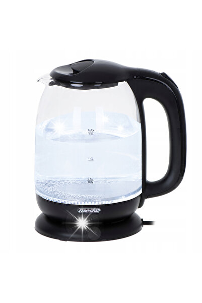 MESKO Fierbător electric fără fir din sticlă 1,7L cu reglare a temperaturii ș...