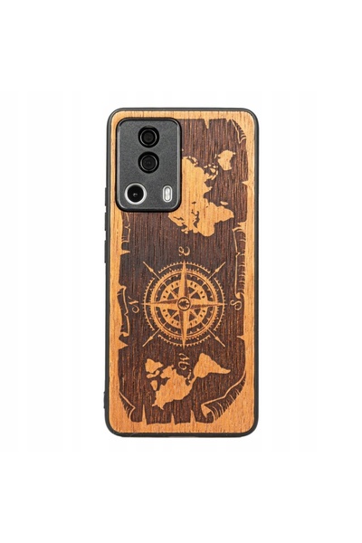 BewooDesign Husă din lemn Bewood Xiaomi 13 Lite RÓŻA WIATRÓW MERBAU