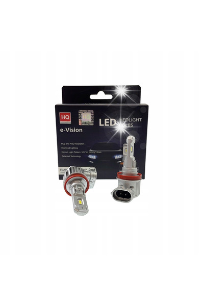 HQ Automotive Becuri LED H11 H8 H9 H16 V4 e-Vision 12/24V Alb 6000K