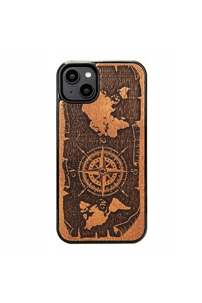 BewooDesign Husă Bewood pentru iPhone 15 Plus RÓŻA WIATRÓS MERBAU