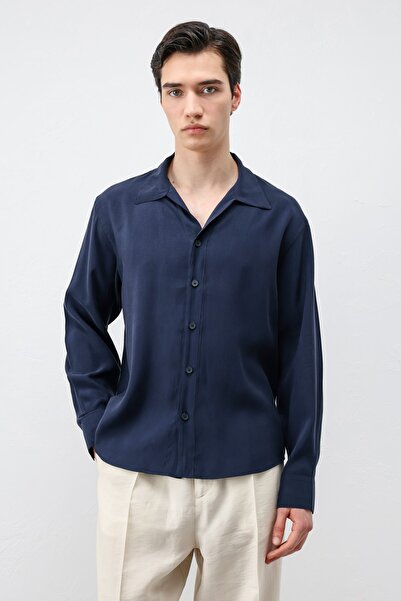 Antioch Navy Blue Relaxed Men's Shirt