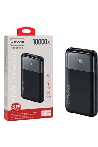 Levino N-17 10000mAh Power Bank, 22.5W Fast Charging, Flight Approved Portabl...
