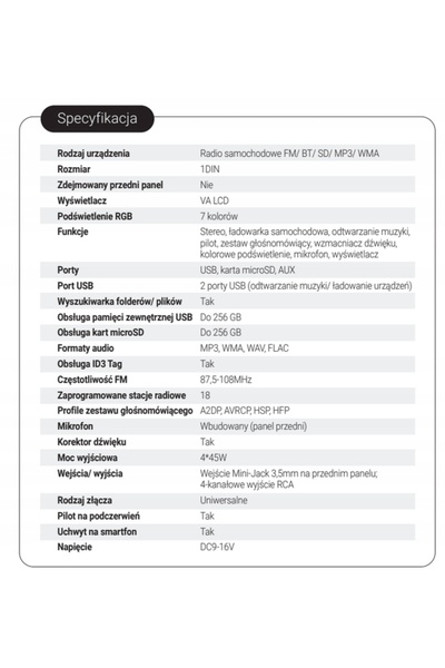 Navitel Radio auto RD6 Bluetooth Pilot