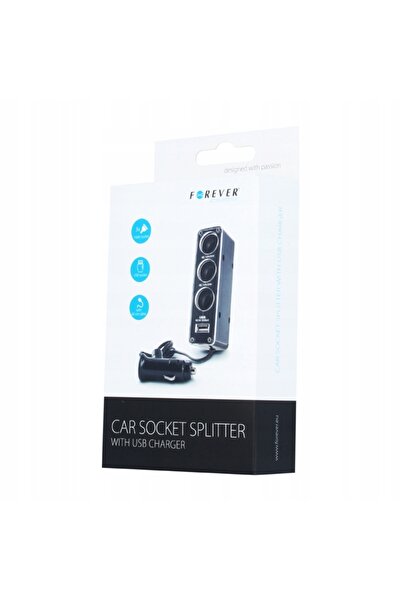 NO BRAND Splitter priză CB FOREVER 3 x priză 1 x USB