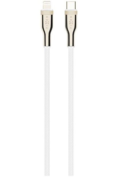 NO BRAND Cablu împletit USB-C - Lightning FIXED 60W 0,5 m Alb