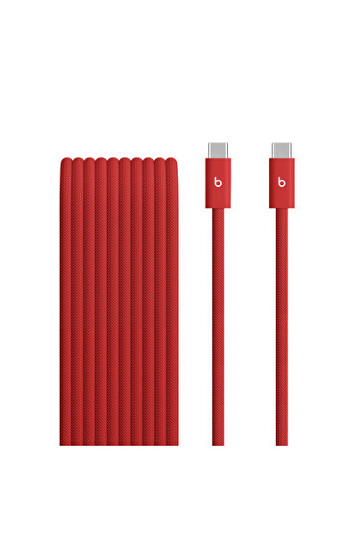 Beats 240W USB-C - USB-C Örgü Kablo (3 m) - Hızlı Kırmızı