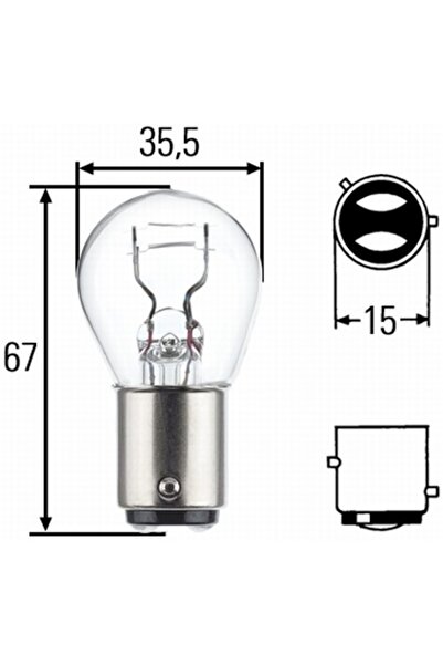 Hella Bulb P21/4W 12V 21/4 W BAZ15d