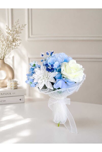 yasemin flowers Bebe Mavisi Gelin Buketi