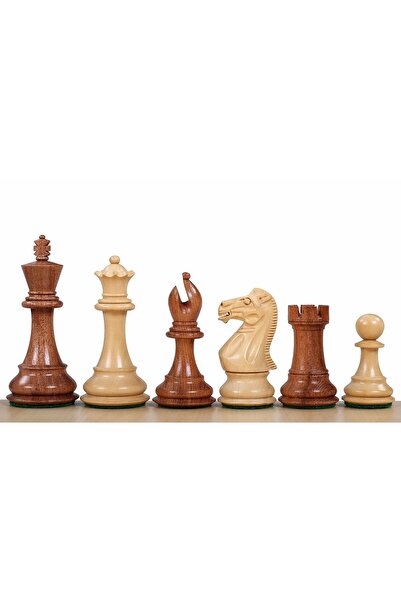 Sunrise Chess & Games Stallion Knight Chess Pieces 4" Acacia/Boxwood Chess Pi...