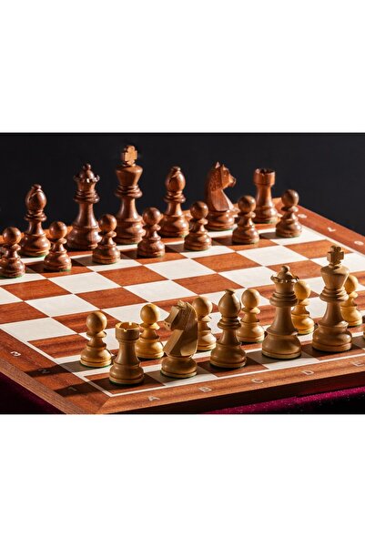 Sunrise Chess & Games Tournament Chess Top Bottom Set No. 6 - 58 mm board + 3...
