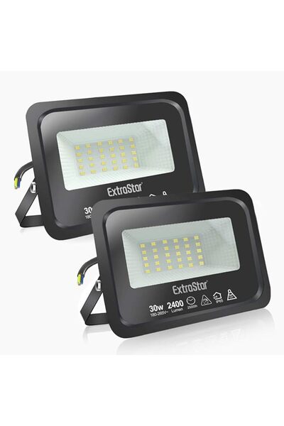 EXTRASTAR Proiector LED de 30 W, Proiector LED de exterior super luminos, Pro...