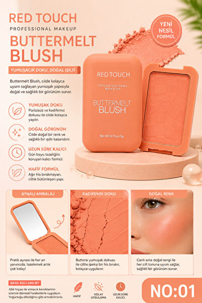 RED TOUCH Aynalı Mat Allık No:01