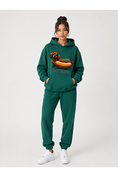 COMANCHERO Unisex Hot Dawg Printed Winter Top and Bottom Tracksuit Set