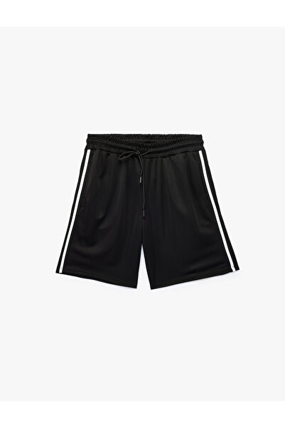 Koton Pockets, Ribbed Waist, Lace-Up Sports Shorts