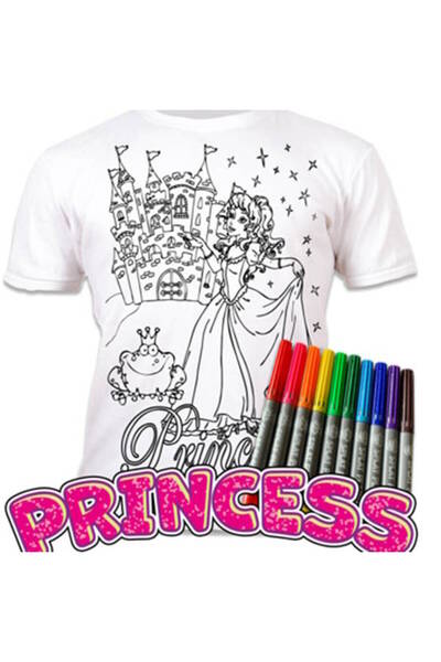 OEM Splat Planet Πλενόμενο T-Shirt Ζωγραφικής "Princess" με Μαρκαδόρους (3-4 ...