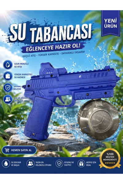 E Züccaciye Su Tabancası - Yüksek Kalite ve Seri atış Yapabilen ( Pilli )