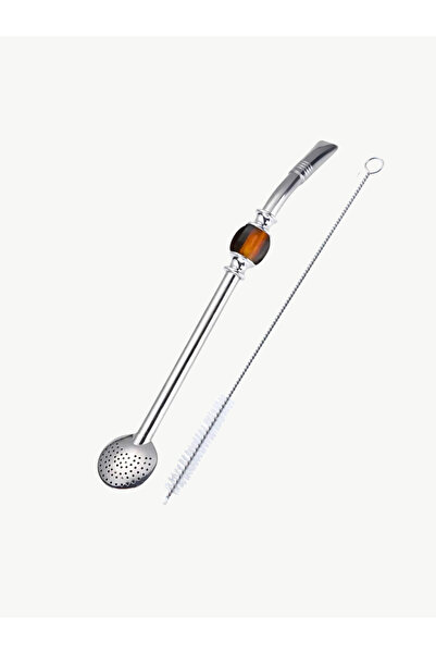 Ybera Mate Çayı Yerba Mate Çayı İçin Paslanmaz Çelik Bombilla Bomba (Taşlı)