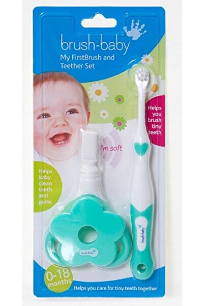 NO BRAND Gryzak BRUSH-BABY + perie pentru dentitie