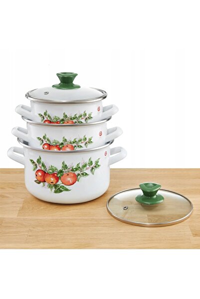 Emalia Olkusz Set de oale Jabłka (6 piese)