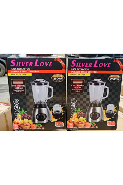 Silver Love 2-in-1 Blender and Juice Extractor, Model Sc-Y66