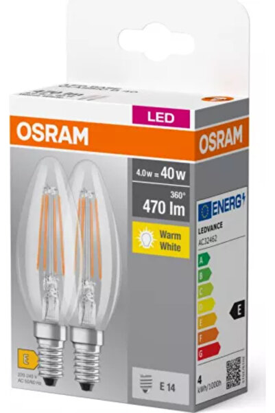 Osram 2 Becuri LED Base Classic B E14 4W 40W