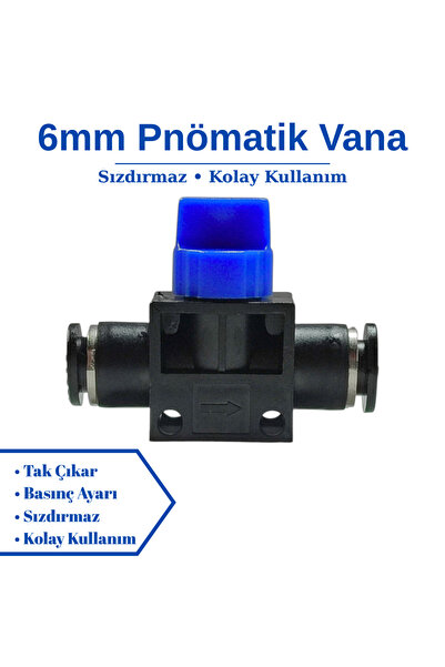 BROTECH 6mm Pnömatik Vana - Açma - Kapama Vanası- Hava Vana Bağlantısı - Hort...