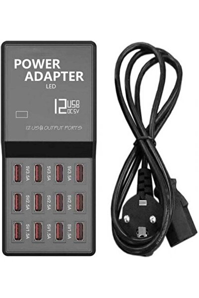 Generic Usb Charger With 12 Port Hub Multiple Speed Charging Power Adapter Eu...