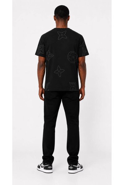 HZR wear 100% Cotton Regular Fit Crew Neck Short Sleeve Embossed Printed Men's T-Shirt