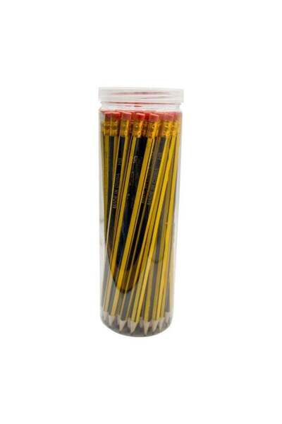 Duravel Black Lead Pencil with Rubber tip, 48pcs Box, Black, School and Offic...