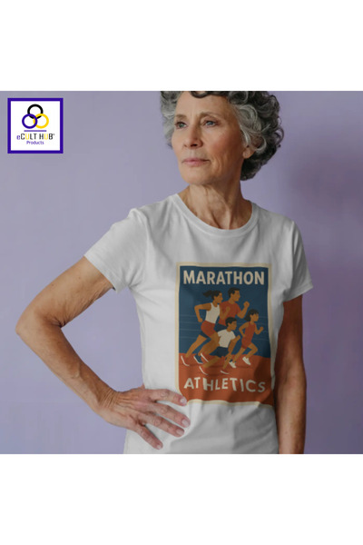 eCult Hub eC T-shirt Marathon 9 - Λευκό
