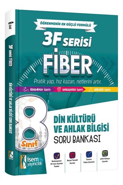 İsem Yayıncılık İSEM YAY. 8.SINIF FİBER DİN KÜLTÜRÜ SORU BANKASI