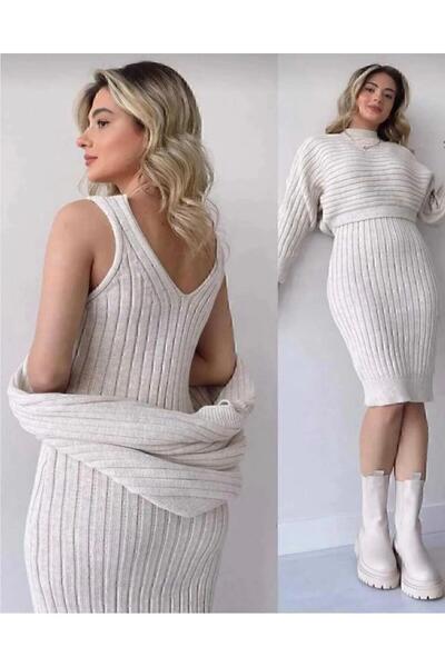 FLEX FASHION Πλεκτά Υφασμάτινα Ρούχα Πουλόβερ Σετ 2 τεμ