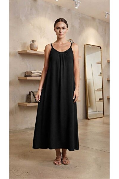 Olea Long Dress with Ip Straps