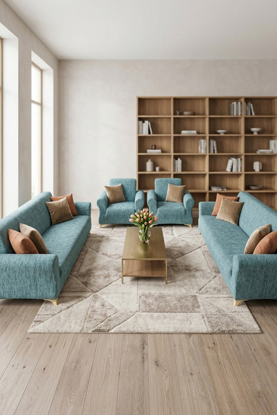 kutlale Jacquard Bark Pattern (Stick) 3+3+1+1 Seat, Sofa, Sofa Bed Cover, Str...
