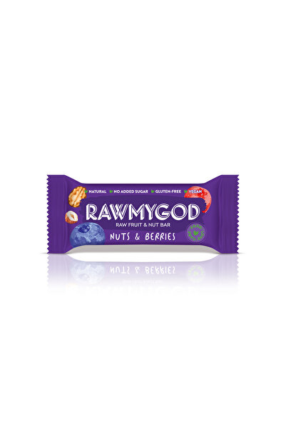 RAWMYGOD Batoane proteice Nuts & Berries 16x40g – vegan, fara zahar adaugat, ...