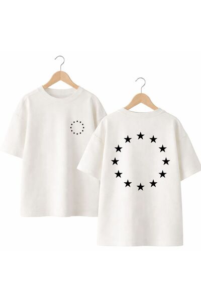 playwear Μπλουζάκι Yıldız Star με στάμπα στην πλάτη και στο μπροστινό μέρος τ...
