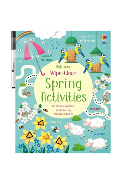 Usborne Children's Book, Publishing, Wipe-Clean Spring Activities, 3+ years
