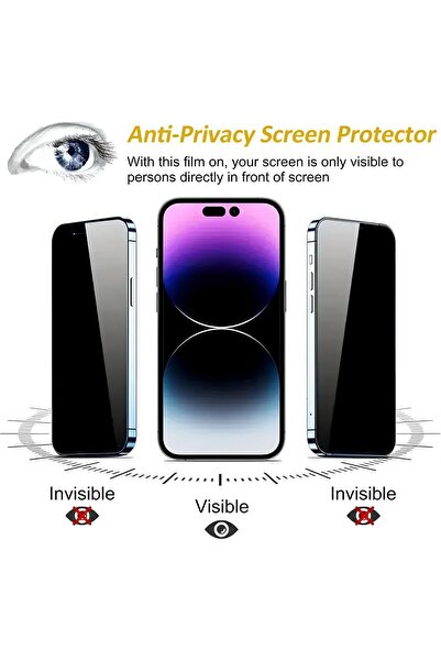 PWR Privacy Screen Protector for iPhone 16 (6.1-Inch) – 2 Pack, Tempered Glas...