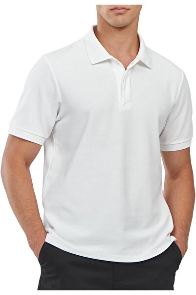 classy moda Men's Oversized Polo Neck Solid Color Basic T-Shirt